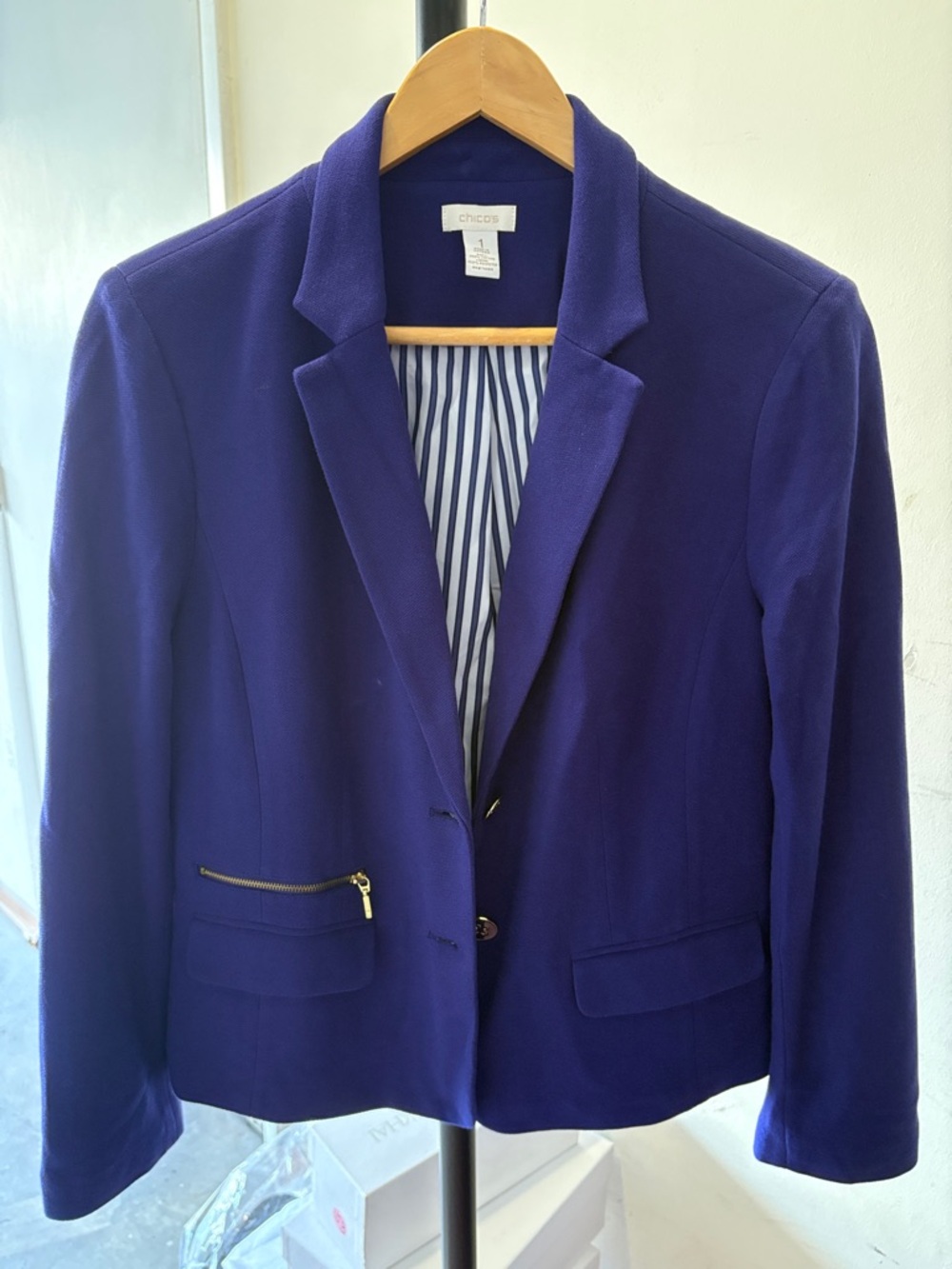 Chico's Deep Purple Tailored Blazer